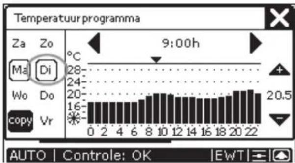 ZEHNDER ConfoControl Luxe - Temperatuurprogramma instellen - 8
