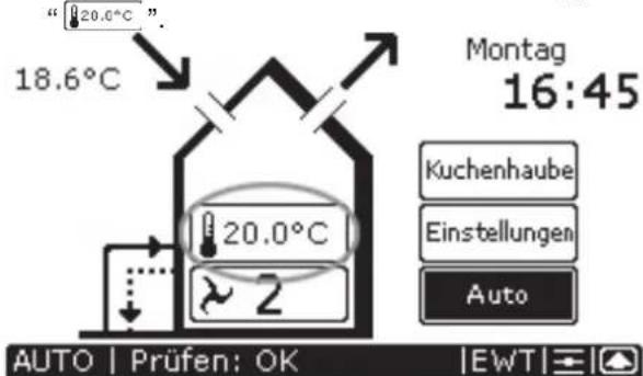 ZEHNDER ConfoControl Luxe - Komforttemperatur einstellen - 1