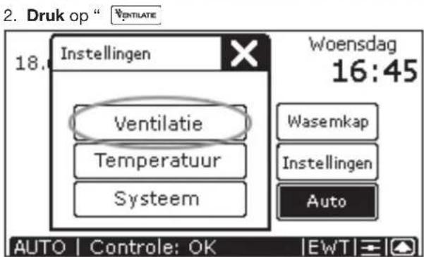 ZEHNDER ConfoControl Luxe - Ventilatieprogramma instellen - 2