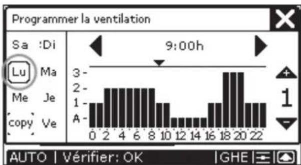 ZEHNDER ConfoControl Luxe - Réglage de programme de ventilation - 6
