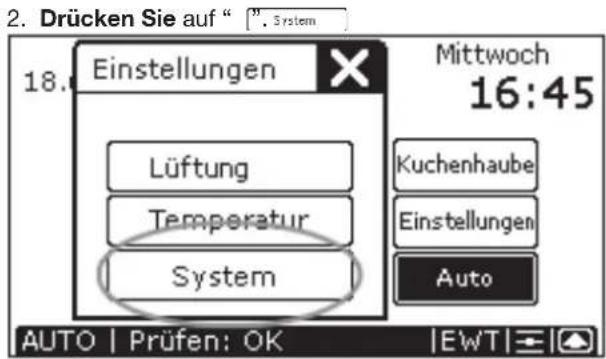 ZEHNDER ConfoControl Luxe - Display einstellen - 2