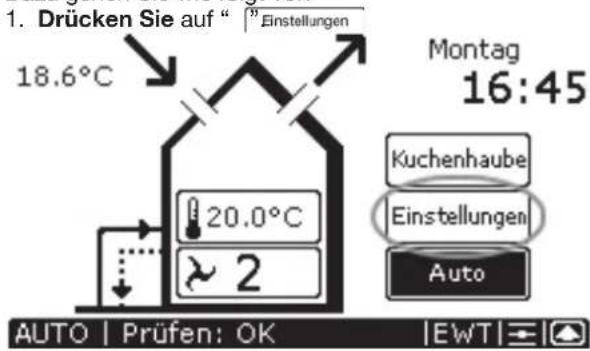 ZEHNDER ConfoControl Luxe - Temperaturkorrektur vornehmen - 1