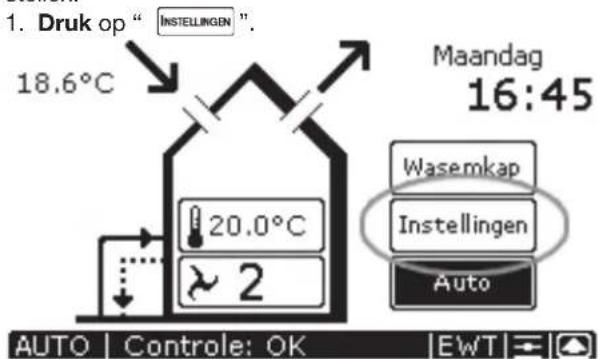 ZEHNDER ConfoControl Luxe - Ventilatieprogramma instellen - 1