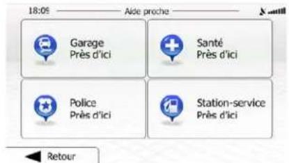 ZENEC ZE5514M (Seat) - Sélectionner une assistance à proximité depuis l'option « Afficher ma position » - 5