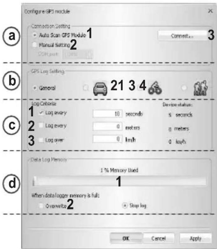 CONRAD GT730 - Connection settings (a) - 1