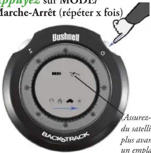BUSHNELL BackTrack Original - Appuyez sur MODE/ Marche-Arret (répéter x fois) - 1