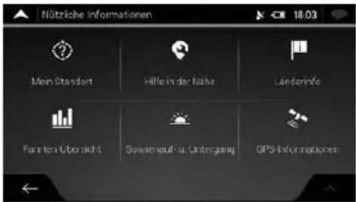 NAVGEAR StreetMate N6 - MENU NÜTZLICHE INFORMATIONEN - 1