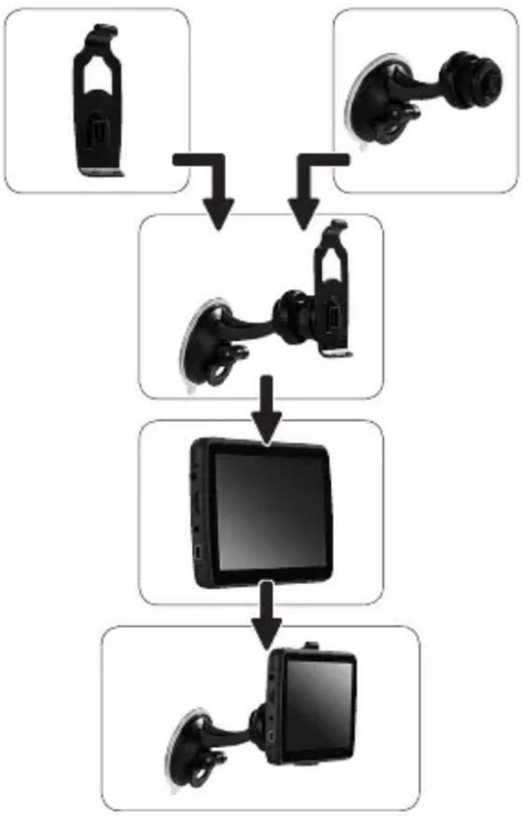 NAVGEAR StreetMate N5 - Montage and the Windschutzscheibe - 1