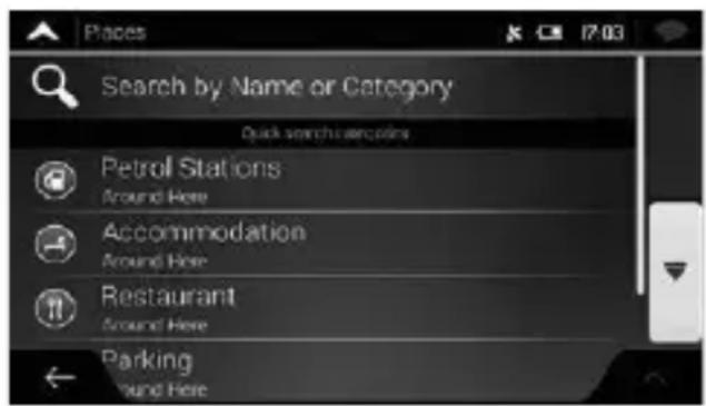 NAVGEAR StreetMate N5 - Verwendung der Kategorien der Schnellsuche - 4
