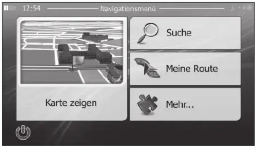 NAVGEAR StreetMate 2 PX2854675 - Page d'accueil : menu de navigation - 1