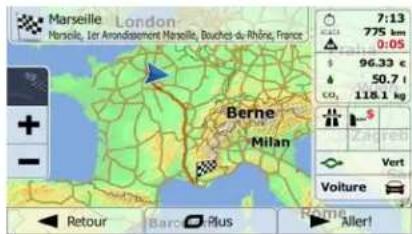 ZENEC ZENC3152 (Audi TT) - Sélection d'un emplacement sur la carte comme destination - 5