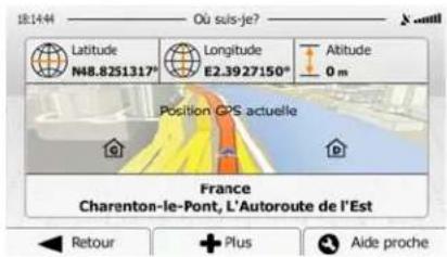 ZENEC ZENC3152 (Audi TT) - Vérifier les détails de votre position actuelle (Afficher ma position) - 1