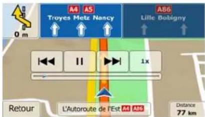 ZENEC ZENC3152 (Audi TT) - Visualisation de la simulation de l'itinéraire - 6