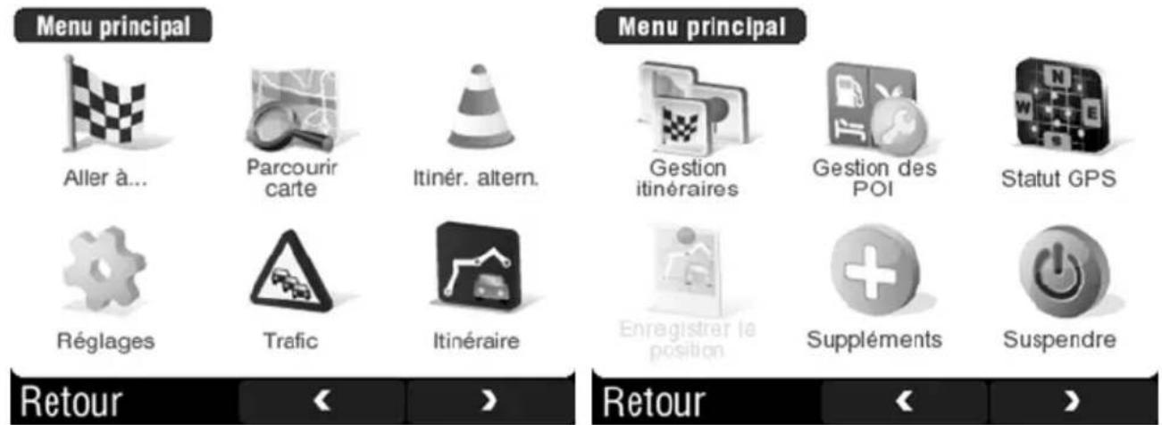 SILVERCREST PNAE3540T - Menu principal GPS - 1