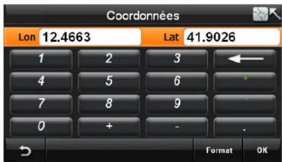 Bluetech GPS Navigator 6 - Rechercher une destination par coordonné es - 3