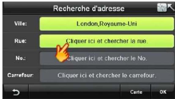 Bluetech GPS Navigator 6 - Rechercher la destination par adrresse - 5