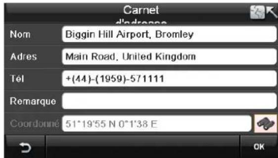 Bluetech GPS Navigator 6 - Gestion du carnet d'adresse - 2
