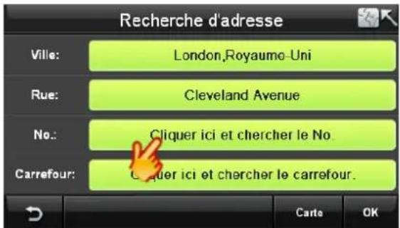 Bluetech GPS Navigator 6 - Rechercher la destination par adrresse - 8