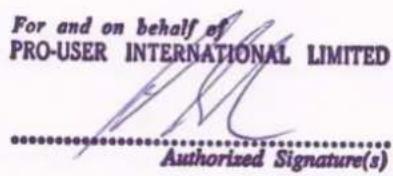 Pro-User RVC3620N - Standards to which Conformity are Declared: - 1