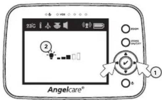 ANGELCARE AC1300 - - HELLIGKEIT DES LCD-BILDSCHIRMS - 1