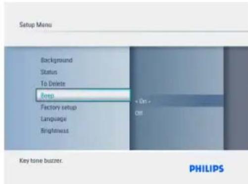 PHILIPS 7FF3FPW - Signal sonore activé/désactivé - 2