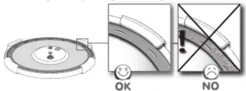 TEFAL Clipso Essential P44247 - To clean the lid seal: - 1
