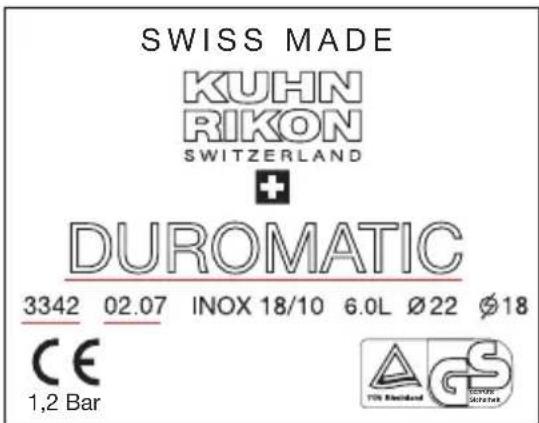 Kuhn Rikon Duromatic Inox - Schweiz und übrige Länder: Deutschland: - 1