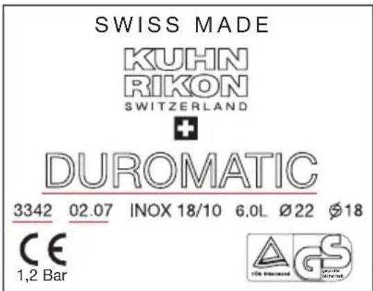Kuhn Rikon Duromatic Ergo - Suisse et autres pays: - 1