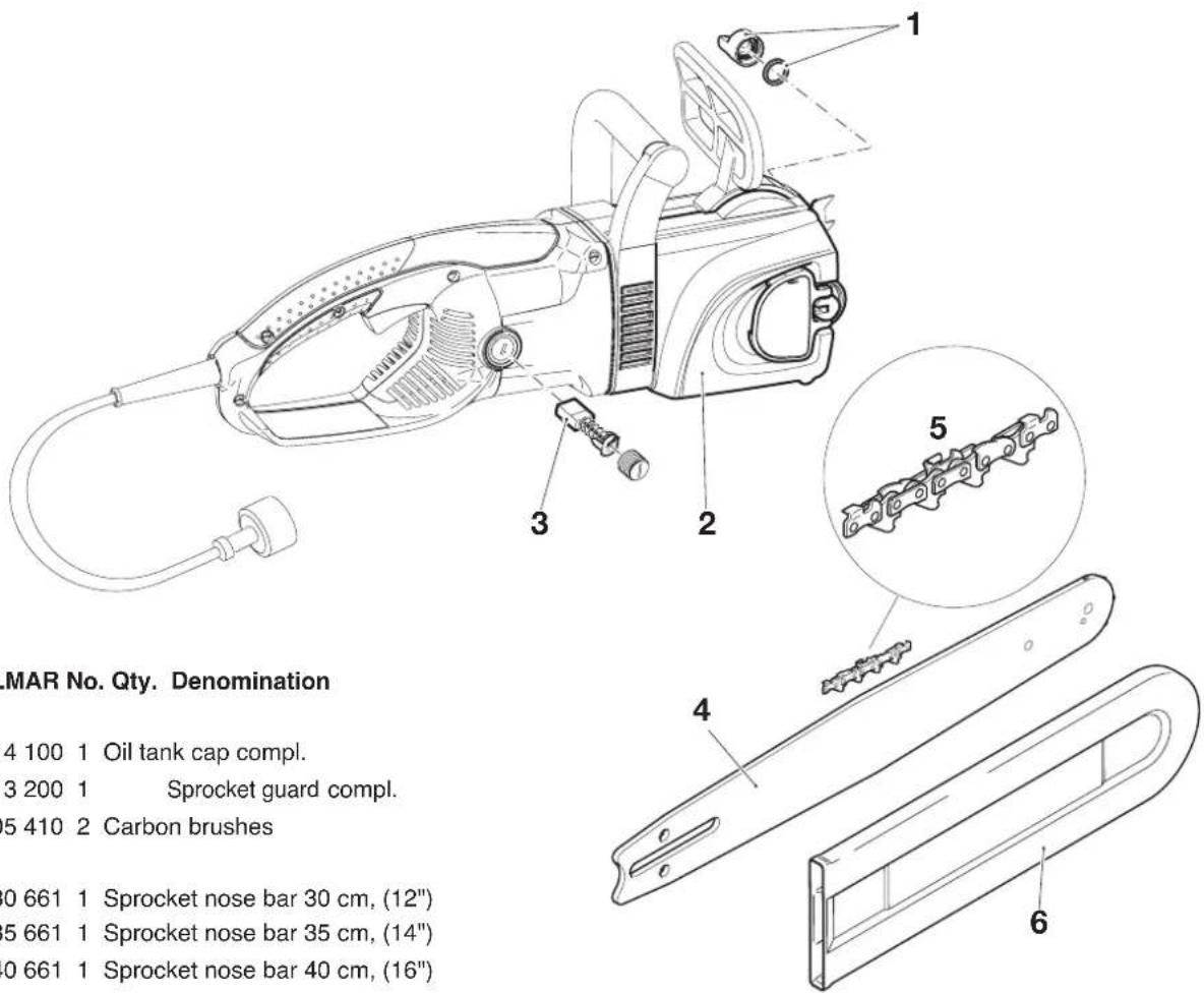 DOLMAR ES173 A - Extract from the spare parts list - 2