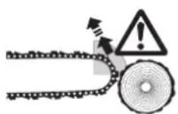DOLMAR ES173 A - Excessive depth increases the risk of kickback! - 1