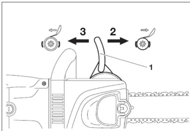 DOLMAR ES173 A - Chain and run-out brake maintenance - 1