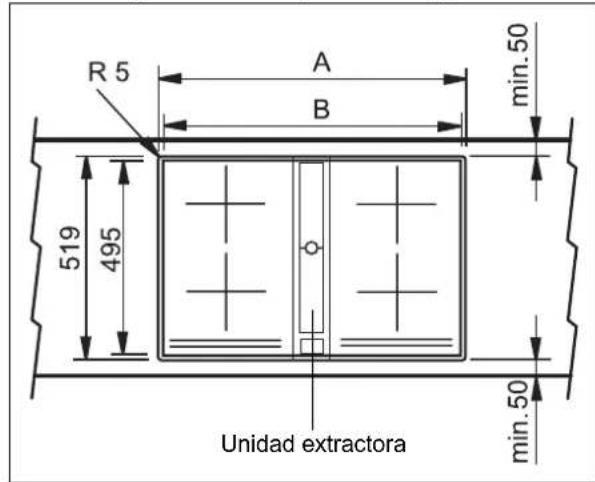BORA CC B1 - Montaje al ras de las encimeras - 2