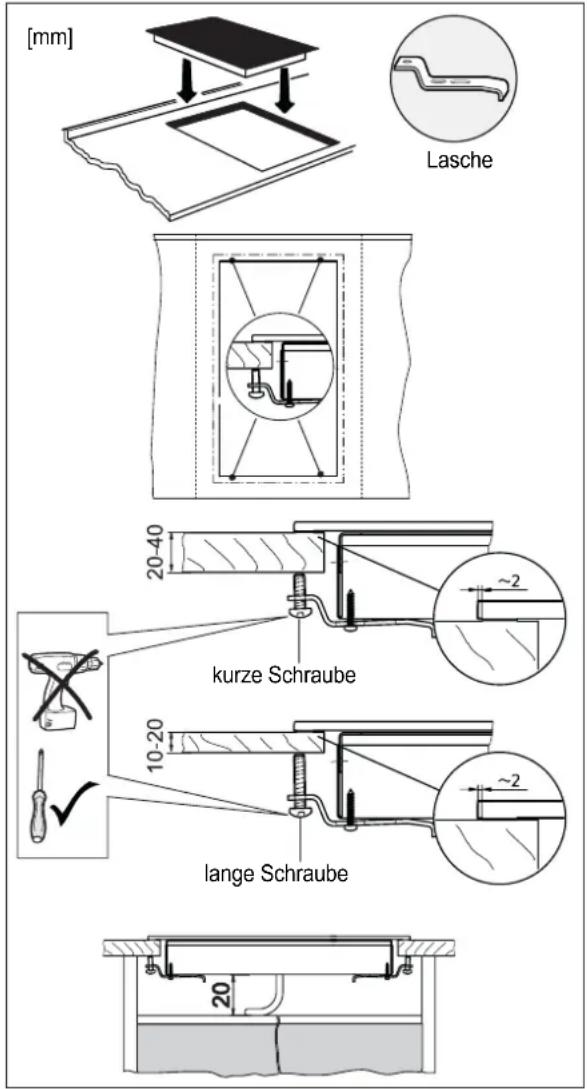 BORA CC 21 - Montage mit Lasche - 1