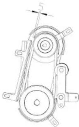 Eliet Snowbob 9018T - Courroies réglage de vitesse hydrostat - 2