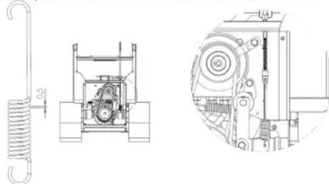 Eliet Snowbob 9018T - Tension de courroie réglage de vitesse hydrostat - 1