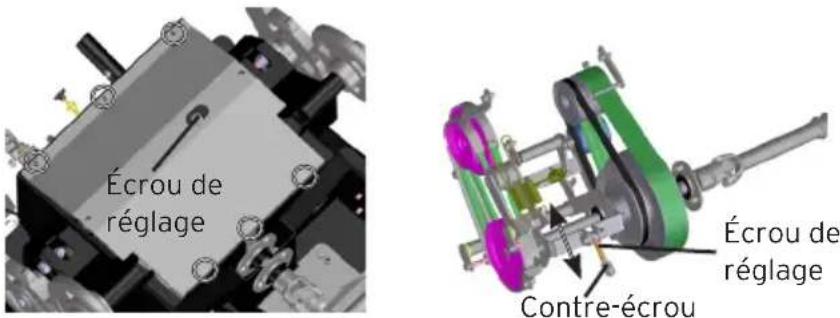 Eliet Snowbob 9018T - Tension de courroie entrainement hydrostat (courroie noire) - 1