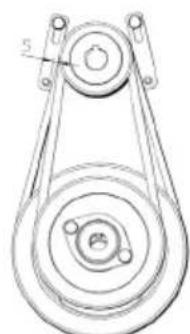 Eliet Snowbob 9018T - Courroies entrainement de la fraise - 2