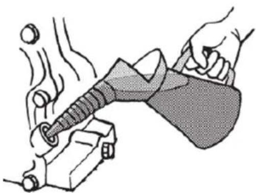 Eliet Snowbob 8014T - Contrôle du niveau et appoint d'huile moteur - 2