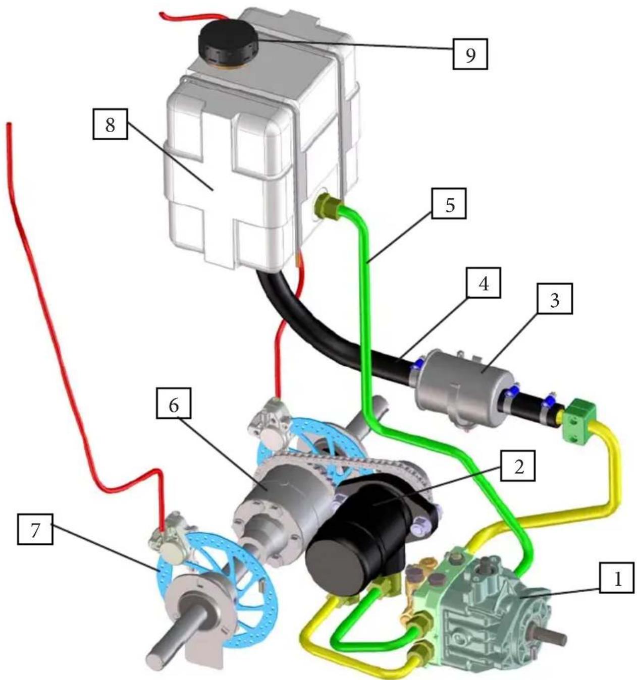 Eliet Snowbob 8014T - Pompe et moteur hydrostatiques / différentiel / freins à disques hydrauliques - 1