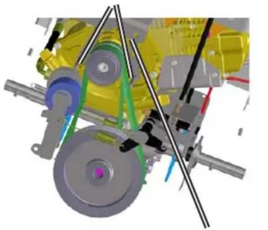 Eliet Snowbob 8014T - Courroies entrainement de la fraise - 1