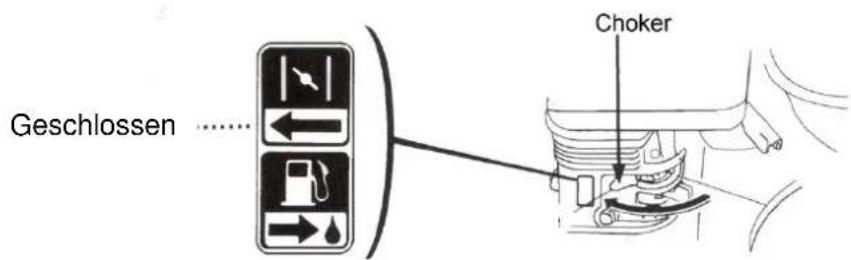 Texas Snow King 565 TG - Aktivieren des Chokes - 1