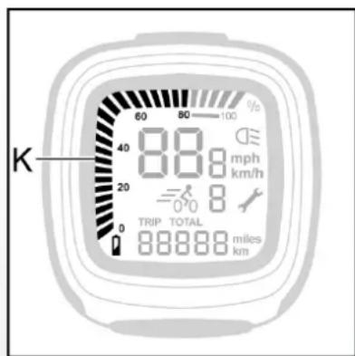 Batavus ION Technology - - Batteripakkens fyldningsgrad (K) - 1