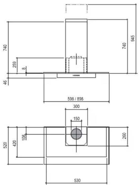 Dominox DA 9014 XS - Ingombro - 1