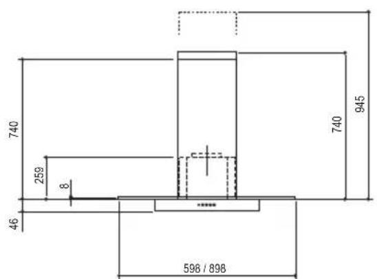 Dominox DA 6014 XS - Boyutlar - 1