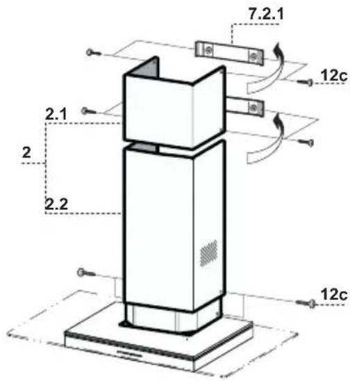 Dominox DA 6014 XS - Cheminée inférieure - 1