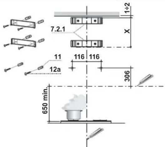 Dominox DA 6014 XS - Foratura Parete e Fissaggio Staffe - 1