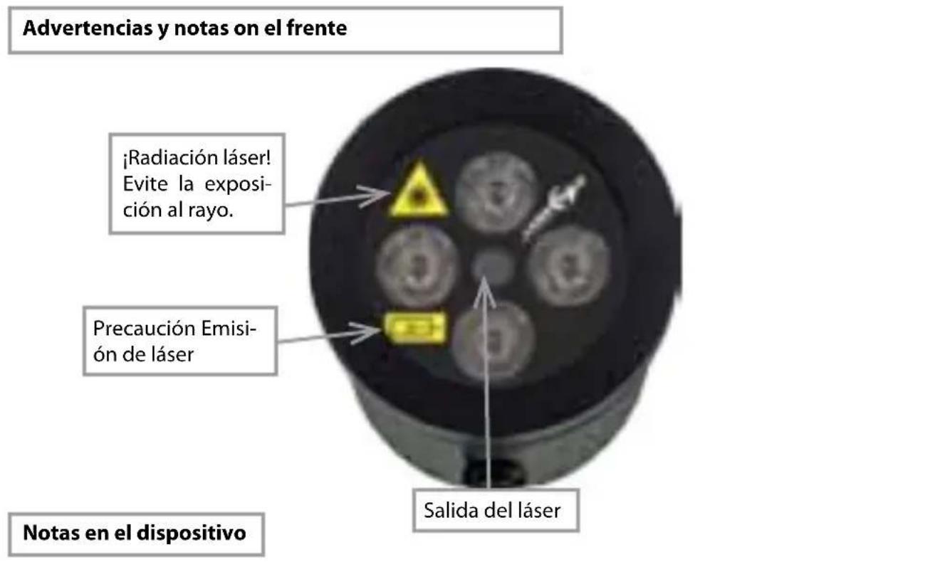 Laserworld GS80RG LED - Advertencias y otros avisos en el dispositivo - 1