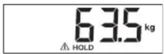 SECA 799 - Mise en mémoire du poids mesuré (HOLD) - 2