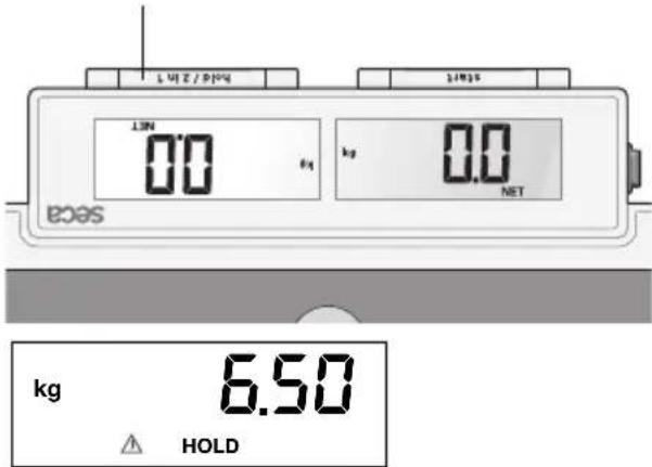 SECA 878 - Store weight value (HOLD) - 1