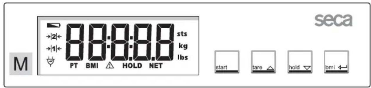 SECA 899 - Elementy obslugowe i wskazania - 1